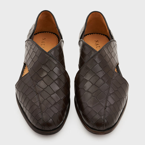 Peshauri 2.0 | Wood Brown Croco Leather